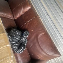 Work Desk And Leather Chair For Sale