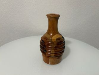 Small Hand Turned Wooden Vase