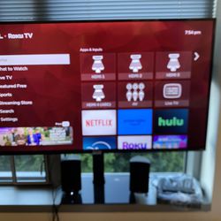 TCL 50-in Smart Roku TV + Speakers