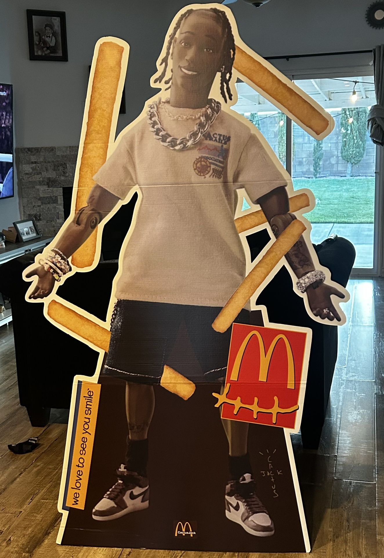 Travis Scott McDonald's Action Figure Life Size cutout. for