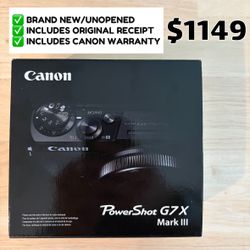 Canon PowerShot G7 X Mark III Black Digital Camera