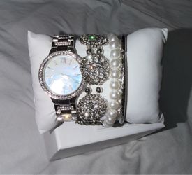 Silver Watch Set