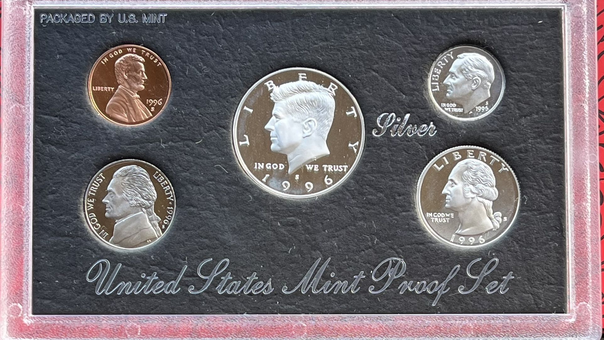 SILVER 1996 United States Mint Silver Proof Set In OGP W/COA 90%