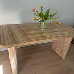 Tribesigns Farmhouse Dining Table for 4-6, Rectangular