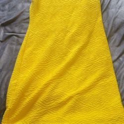 Sz 10 Yellow Comfortable Dress