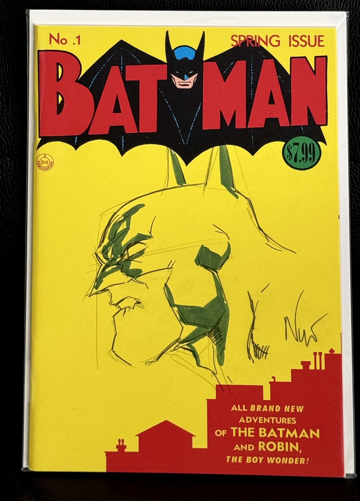 Batman Original Blank Sketch By Eddie Nunez w/COA NM,All Products : American Fashion Style Bags On Sale