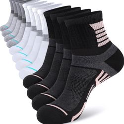 Ankle Socks Mini Crew Quarter Socks 12 Pairs Womens Lightweight Breathable Casual 300+ bought in past month