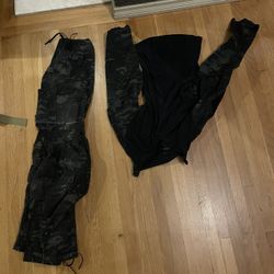 Black Camo Pants & Shirt
