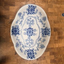 Blue And White Porcelain Serving Bowl