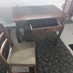 Antique Desk And Chair 