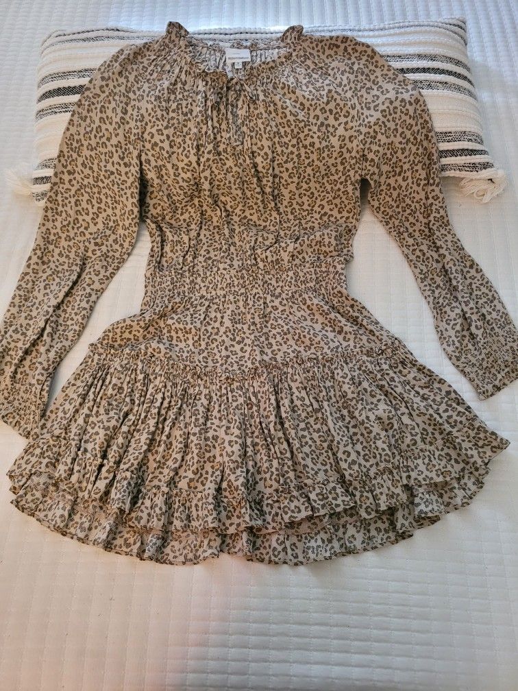 Skylar + Madison Leopard Long Sleeve Mini Dress