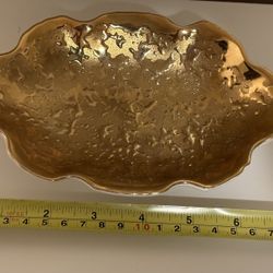 Vintage Decorative 22 K. Gold Tray/dish