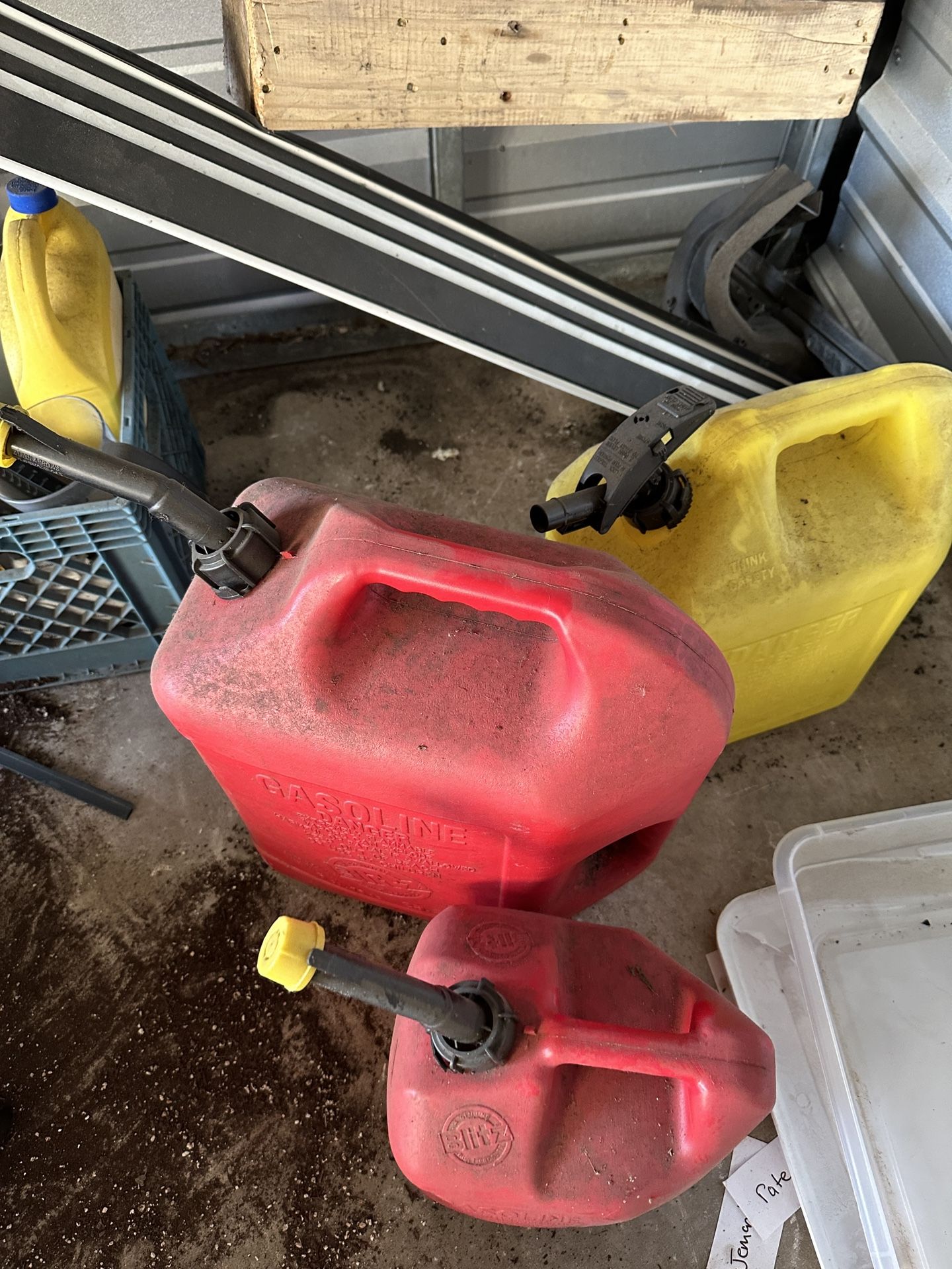 Assorted Plastic Gas Cans