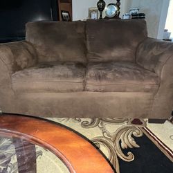 FREE!! Chocolate brown microfiber love seat
