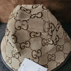 Stylish Causal Gucci Bucket Hat  ( Unisex )Tan