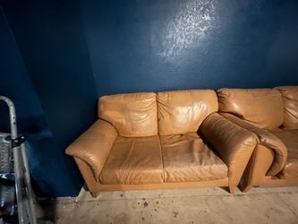 Free leather sofa couch and loveseat