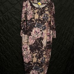 Black And Purple Floral Dress