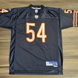 Reebok Brian Urlacher #54 Chicago Bears Sewn NFL Jersey Length +2 Men’s Large 