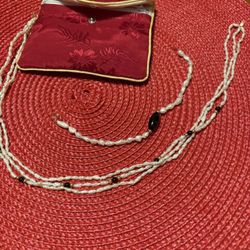 Vintage Fresh Water Pearls With 14K Beads And Black Onyx