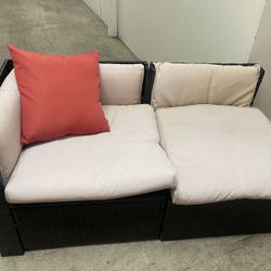 Outdoor Patio Armless Sofa (2pcs)