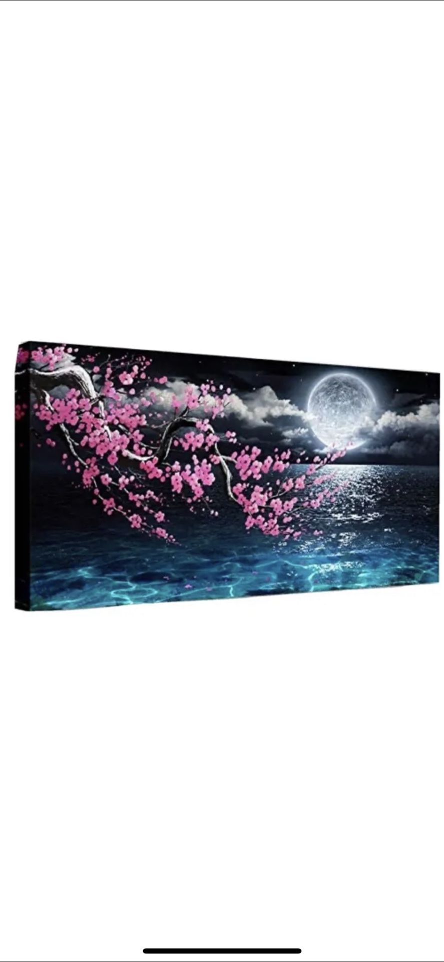 Framed Wall Art Plum Blossom Moon Ocean Art Prints