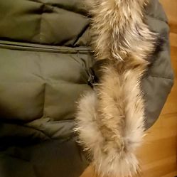 Calvin Klein Olive Green Down Jacket Women's Small 