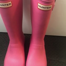 Girls Pink Hunter Boots