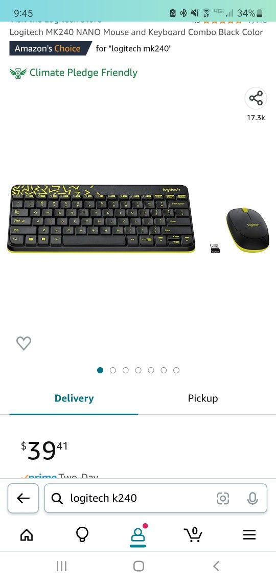 Logitech Wireless Keybord And Mouse