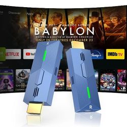 Wireless HDMI Transmitter and Receiver 4k, Wireless HDMI Extender for Seamless High-Definition Streaming from Laptop/PC/TV Box to Monitor/TV/Projector