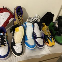 All Size 13 And Ds Except Offwhites And Yeezy Zebras They Are Size 12 Jordan And Nike And Yeezy
