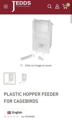 Plastic Bird Hopper Feeders - Cages