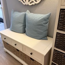 Storage Bench With Baskets 