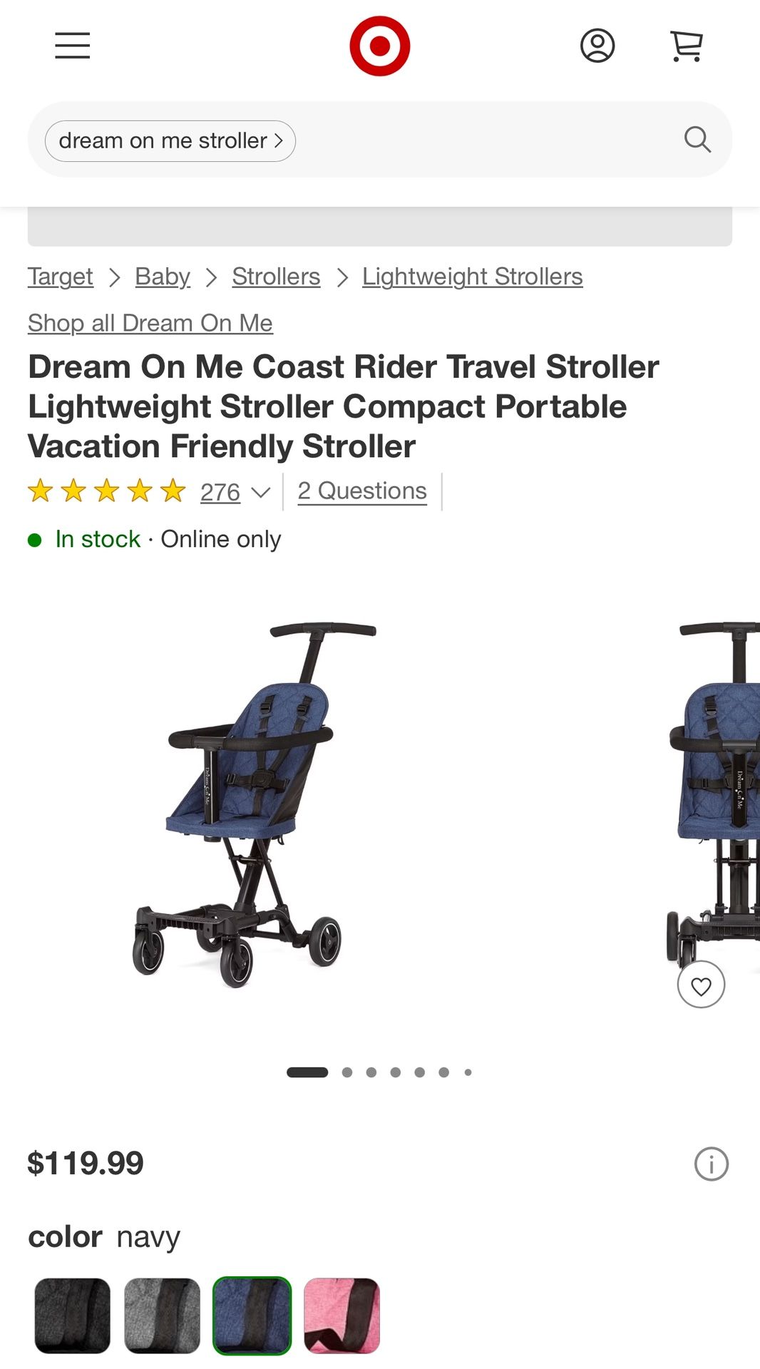 Dream On Travel Stroller Portable