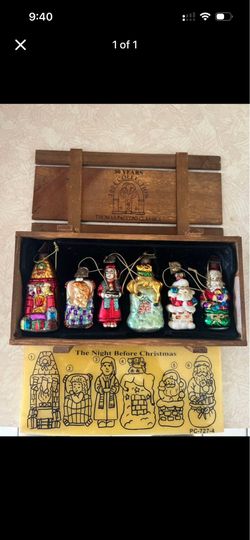 Thomas Pacconi “The Night Before Christmas” Blown Glass Ornament Set – 2004 30 Year Collection