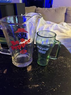 VINTAGE PIZZA HUT PITCHER and WHATABURGER GLASS 