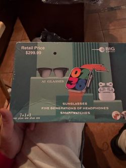 Smart watch ultra 2 +7 straps bundle , ai glasses , and earbuds