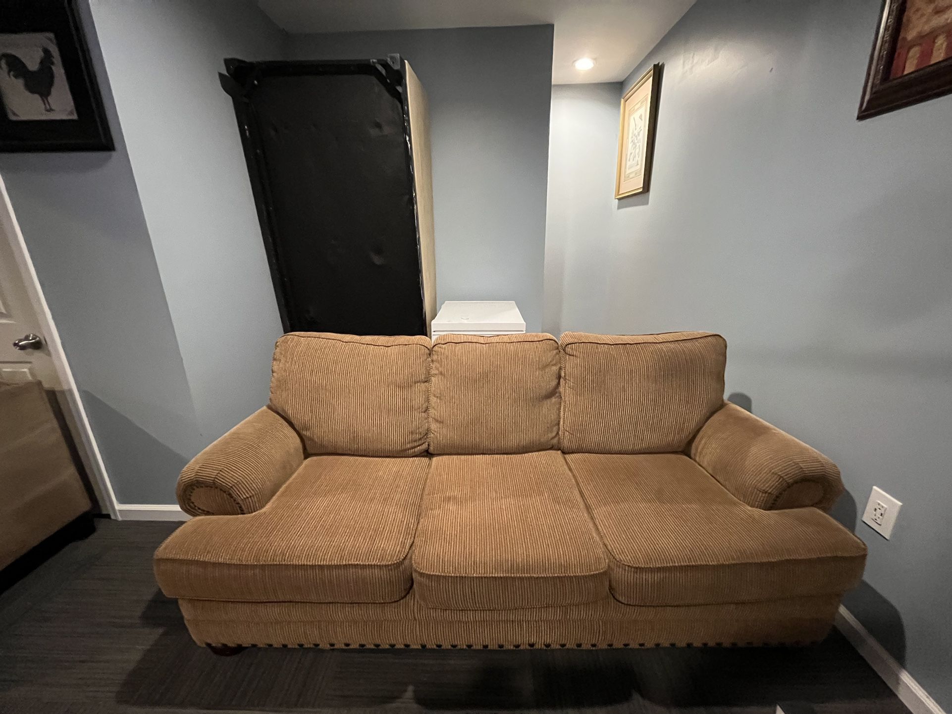 2 Piece Brown Couch Set  