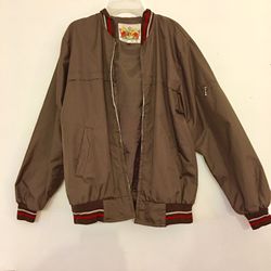 Brand new brown zip-up windbreaker