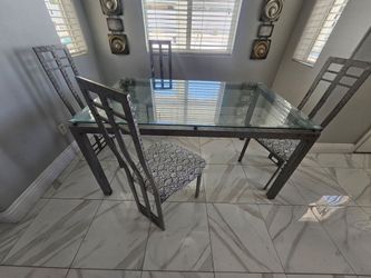 Glass dining table