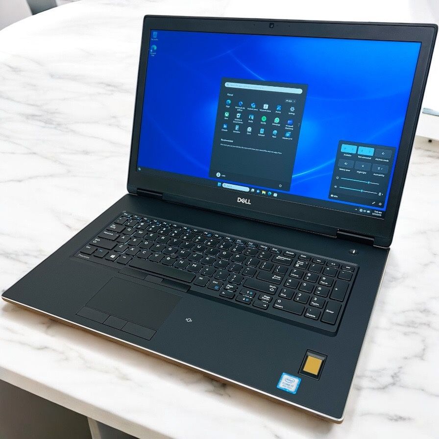 Dell i7 17.3โ Full HD laptop workstation / Windows 11 Pro / Camera / SSD 512GB / RAM 32GB / NVIDIA 6GB / Bluetooth / Antivirus / Charger / Fingerprint