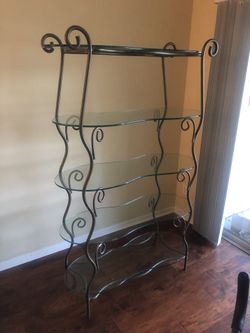 Ethan Allen Glass and iron shelves  - Mint