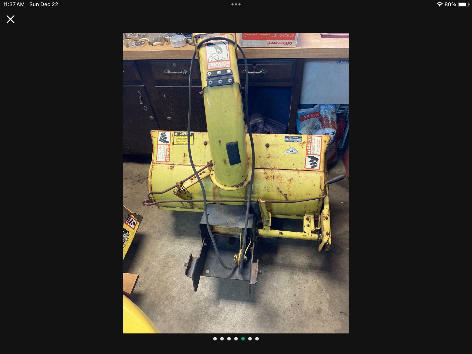 John Deere Auger Snowblower