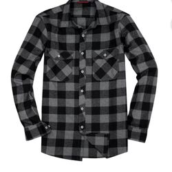 Alimens & Gentle Long Sleeve Plaid Buffalo Shirt For Men Button Down Male Regular Fit
