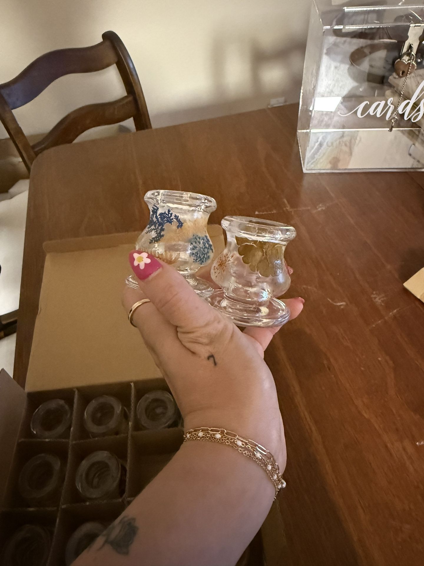 Floral Taper Candle Holders - Set Of 12 Wedding / Party / Home decor