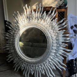 Large Vintage Syroco Sunburst Mirror