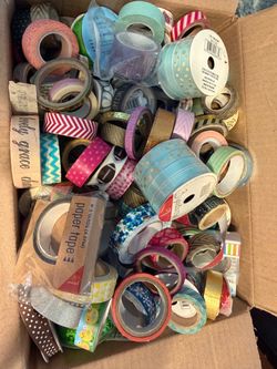 Large Lot of Washi Tape and Decorative Ribbon