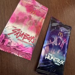 McDonald’s Kpop Demon Hunters  Huntr/X Meal Photocard & SajaBoys Breakfast meal photocard.