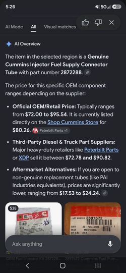 Original "NEW" CUMMINS FUEL INJECTOR PARTS