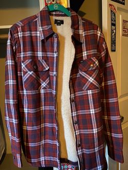 Obey Sherpa insulated plaid jacket