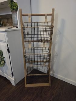3 Tier Storage Basket Stand